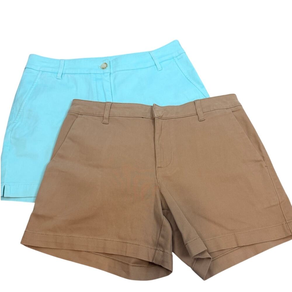 Womens Short Bundle Tommy Bahama Banana Republic Cotton Blend Size 6 Flat Front